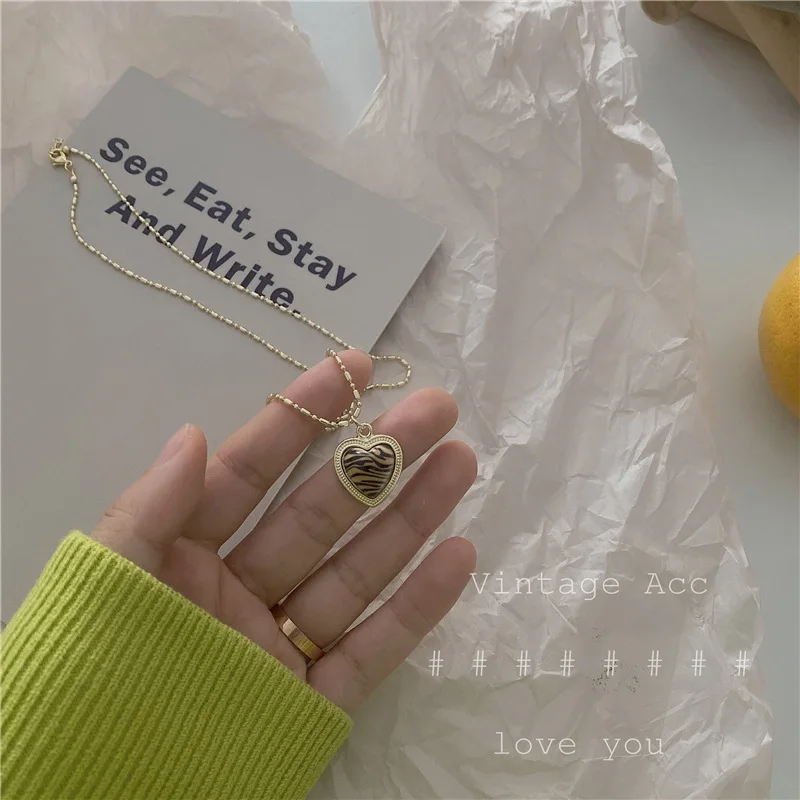 Корейское ретро ожерелье с геометрическим рисунком любовного медведя Женская