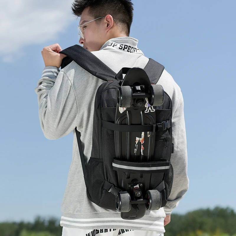 FengDong школьный рюкзак для студентов колледжа с usb зарядкой Мужская Дорожная сумка