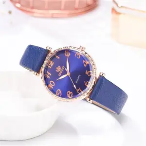 Часы наручные женские кварцевые в стиле ретро, с кожаным ремешком