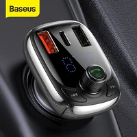 baseus fm transmitter bluetooth 5 0 handsfree car kit audio mp3 player with pps qc3 0 qc4 0 5a fast charger auto fm modulator