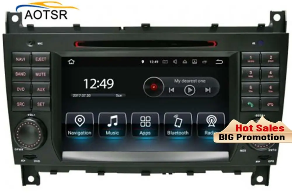 4 + 32 Android 8 0 автомобильный DVD плеер GPS навигация для Mercedes Benz C W203 CLK W209 2004 2005 Радио