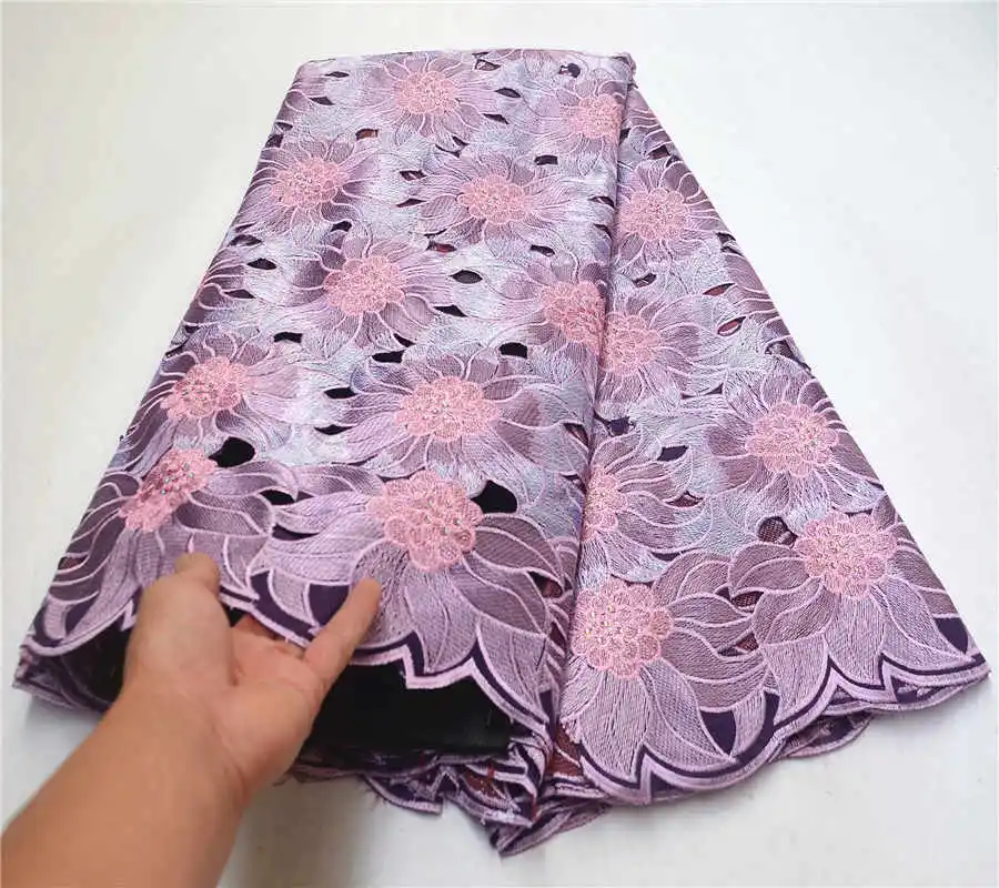 Высококачественная африканская швейцарская вуаль кружевная ткань для