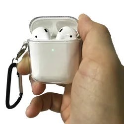 

Прозрачный чехол для наушников Airpods 1/2, прозрачный чехол для беспроводной зарядки наушников airpods1/2, силиконовый защитный чехол