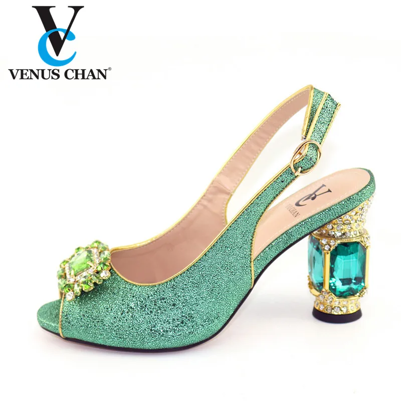 Женская свадебная обувь зеленого цвета в африканском стиле элегантная женская