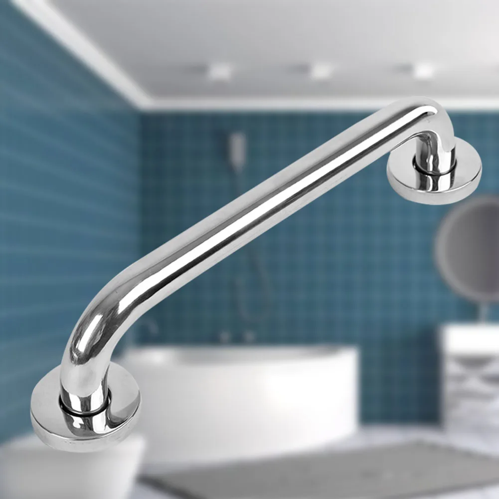 Silver Stainless Steel Anti-slip Safety Bathtub Handrails Shower Handle Straight Bathroom Grab Bar | Обустройство дома