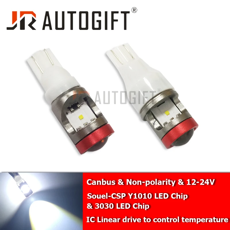 T10 W5W 3030 светодиодный чип CSP T15 168 194 NoError 12 24V бесполярный автомобильный номерной