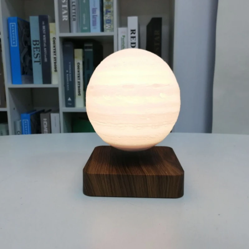 저렴한 3D 자기 공중 부양 달 목성 램프 야간 조명 회전 LED 글로브 별자리 공 부동 램프 침실 참신 선물