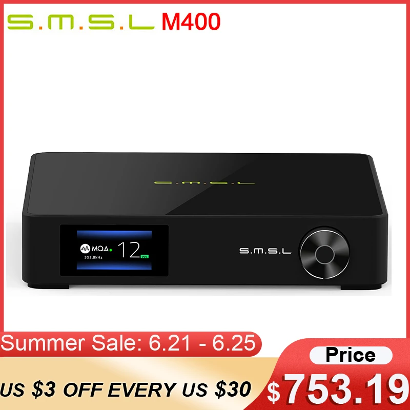 Флагманский ЦАП SMSL M400 Hi Res AK4499 полная сбалансированная поддержка MQA декодирование