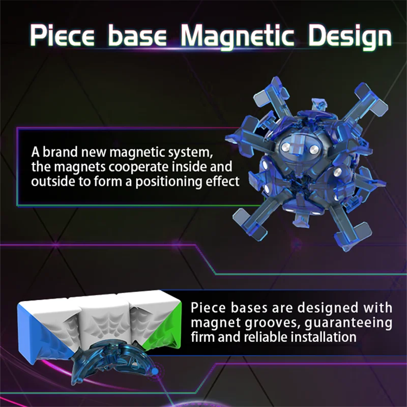 Mscube-cubo de velocidad magn&eacute;tico profesional MS3L 3x3x3, juguetes antiestr&eacute;s, rompecabezas suave para ni&ntilde;os-3