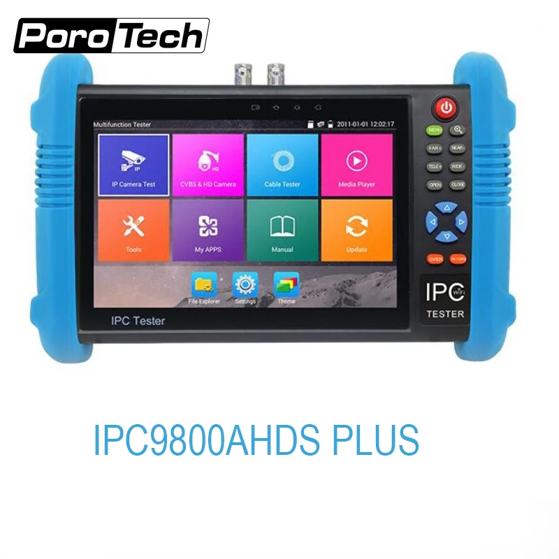 CCTV тестер Профессиональный 7 дюймов IPC 9800ADHS PLUS тестирование 8MP TVI CVI AHD IP камера