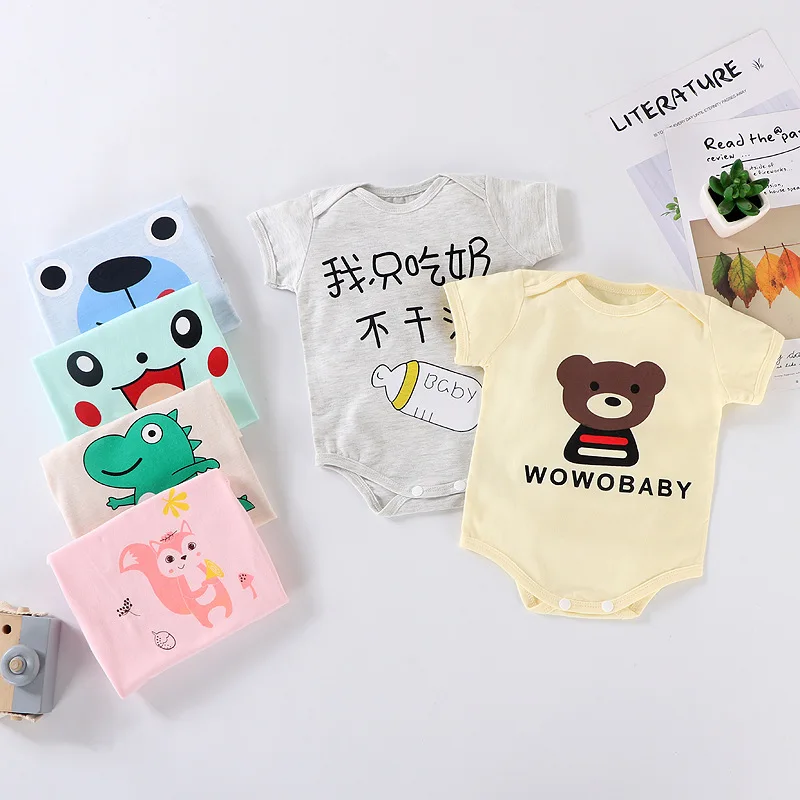 Peleles De manga corta para beb&eacute;, 100% algod&oacute;n, ropa para reci&eacute;n nacido, Mono para ni&ntilde;o y ni&ntilde;a-1