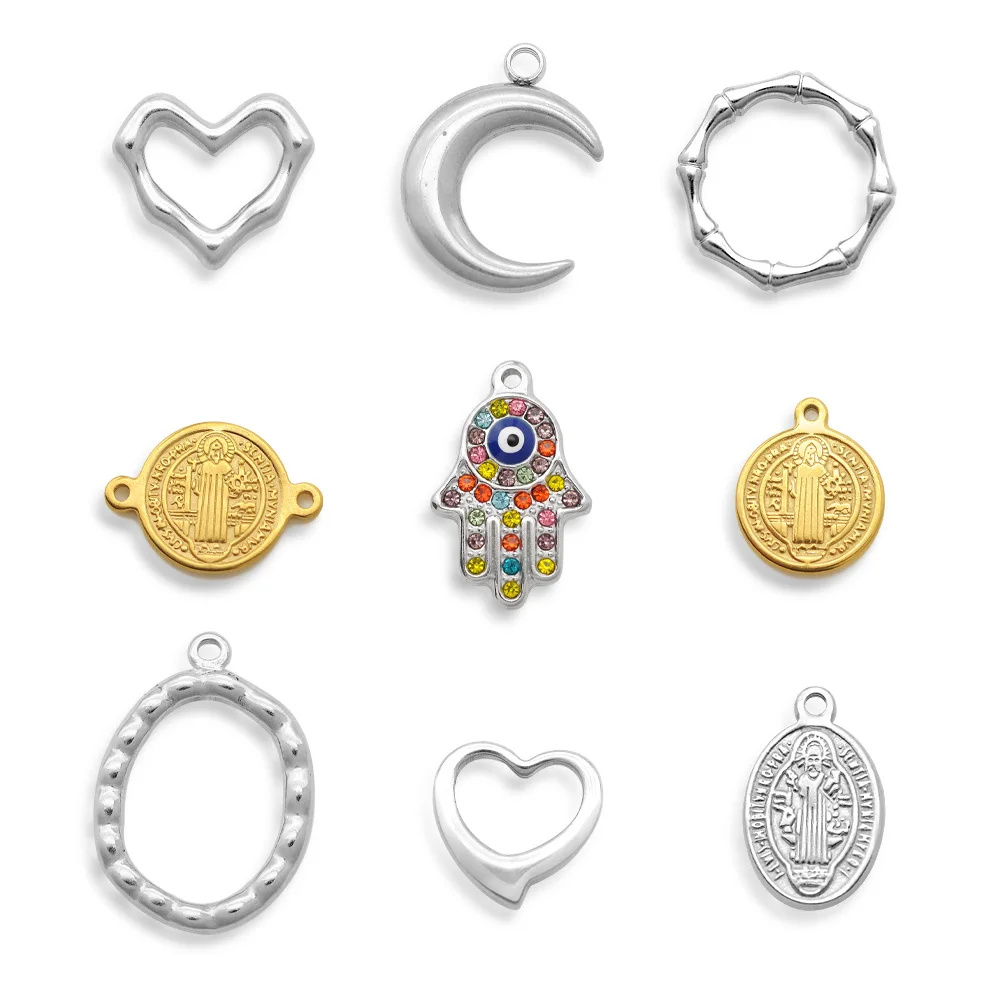 3pcs/lot Stainless Steel DIY Charms Jewelry Findings Pendant Geometric Connector Wholesale Factory Price Never Fade - купить по