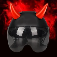 50 hot sales 1pc motorcycle usb rechargeable helmet glow ox horn decor headwear accessory