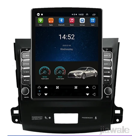 

9.7" octa core tesla style vertical screen Android 10 Car GPS video Multimedia for Mitsubishi Outlander Citroen C-Crosser