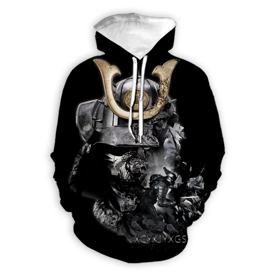 Новая Мужская/Женская толстовка с 3D-принтом японская Татуировка самурая модная