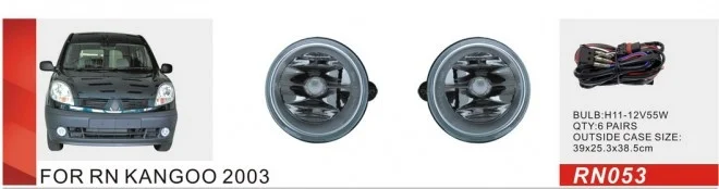 

Qirun fog lamp assembly lights+covers+wires+switch for Renault kangoo 2003