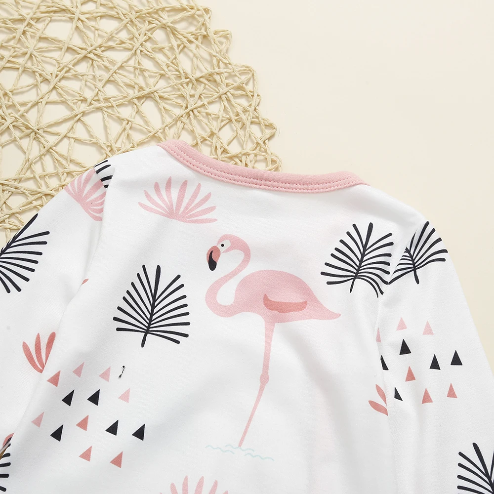 New Kids Clothes 2019 Sleep Girls Autumn USToddler Infant Unisex 0-3T Baby Kid Cotton Flamingo Pajamas Sleepwear Night |