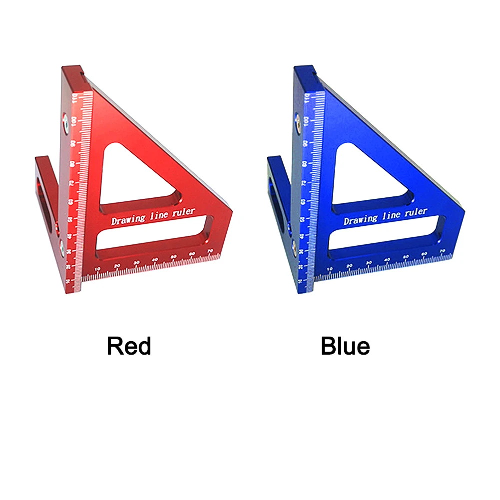 

High Accuracy Aluminum Alloy Square Protractor Multifunctional Gauge Scriber Triangle Ruler Wood Working Professional Engineer