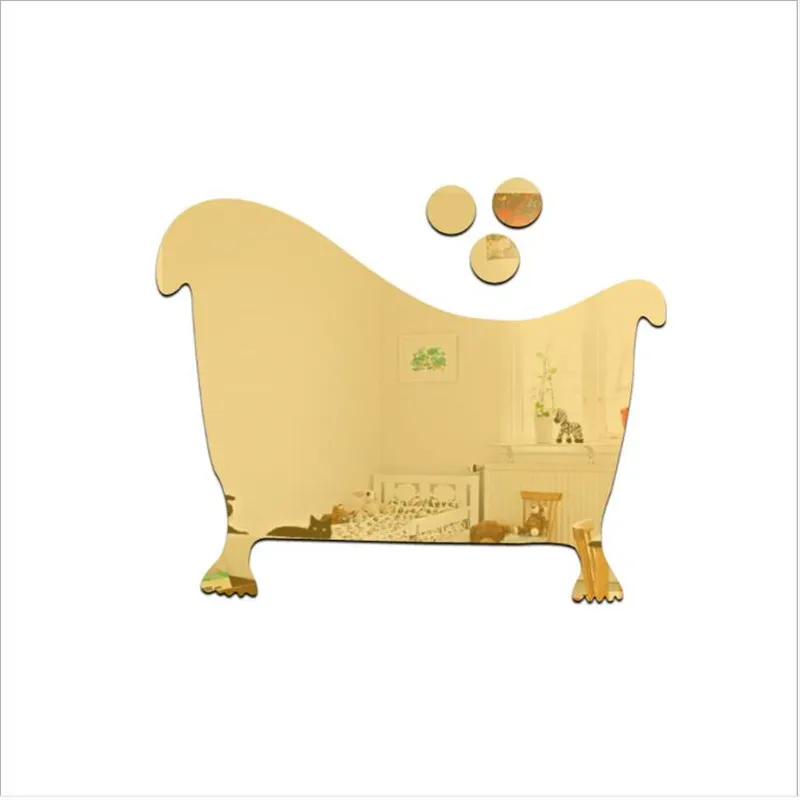 1 Набор стильных персональных 3D акриловых зеркальных настенных наклеек для