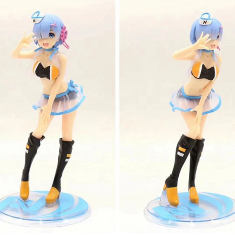 

23cm Anime Life in a different world from zero Figure Card girl Rem PVC Action Figure Collectible Model Toys kid gift