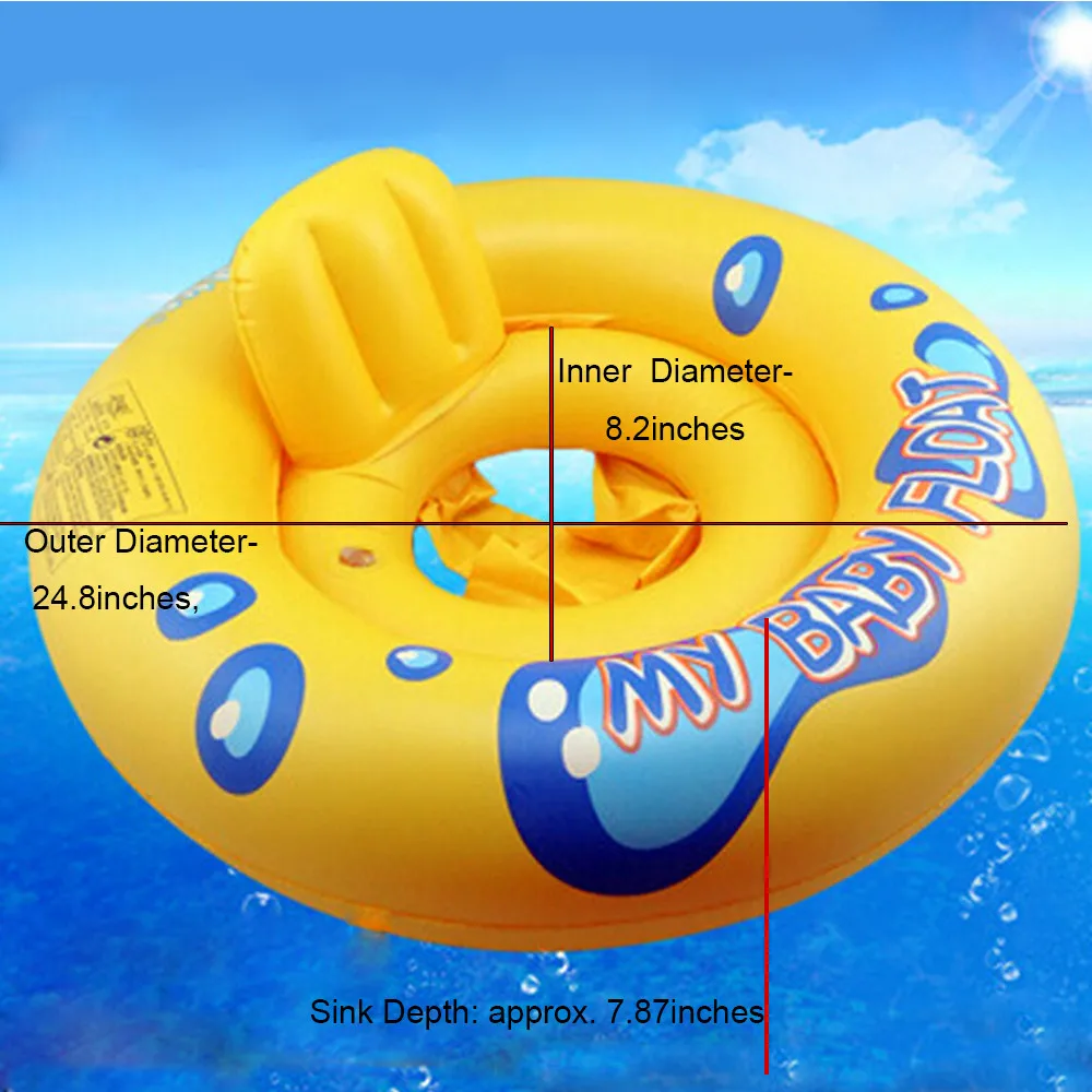 

Swimming 2 Kids Baby Seat Bath Toy Rubber For Ring Baby Float Float Pool Duck Bath Pool Circles Summer Pool Swim Toys Pool 2 Cir
