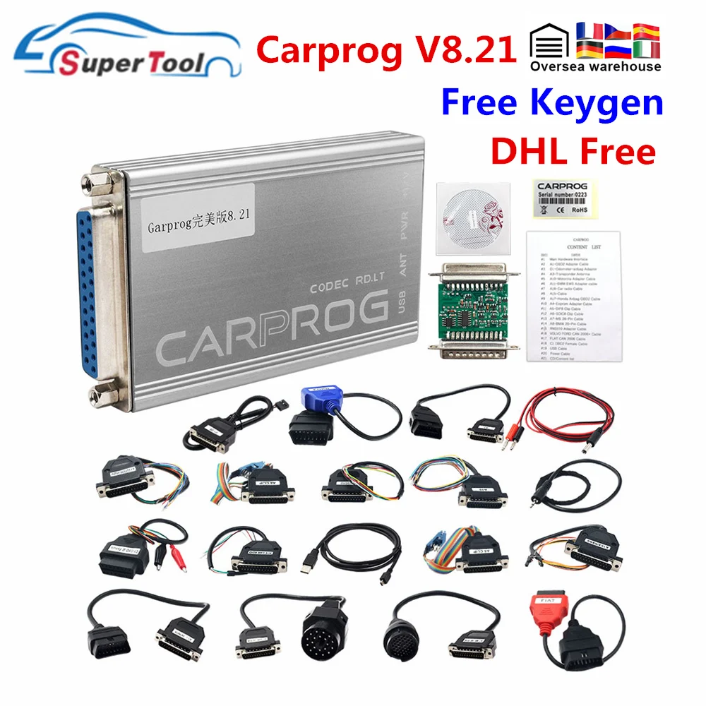 От DHL Carprog V8.21 инструмент для ремонта автомобиля онлайн ECU Тюнинг программатор с