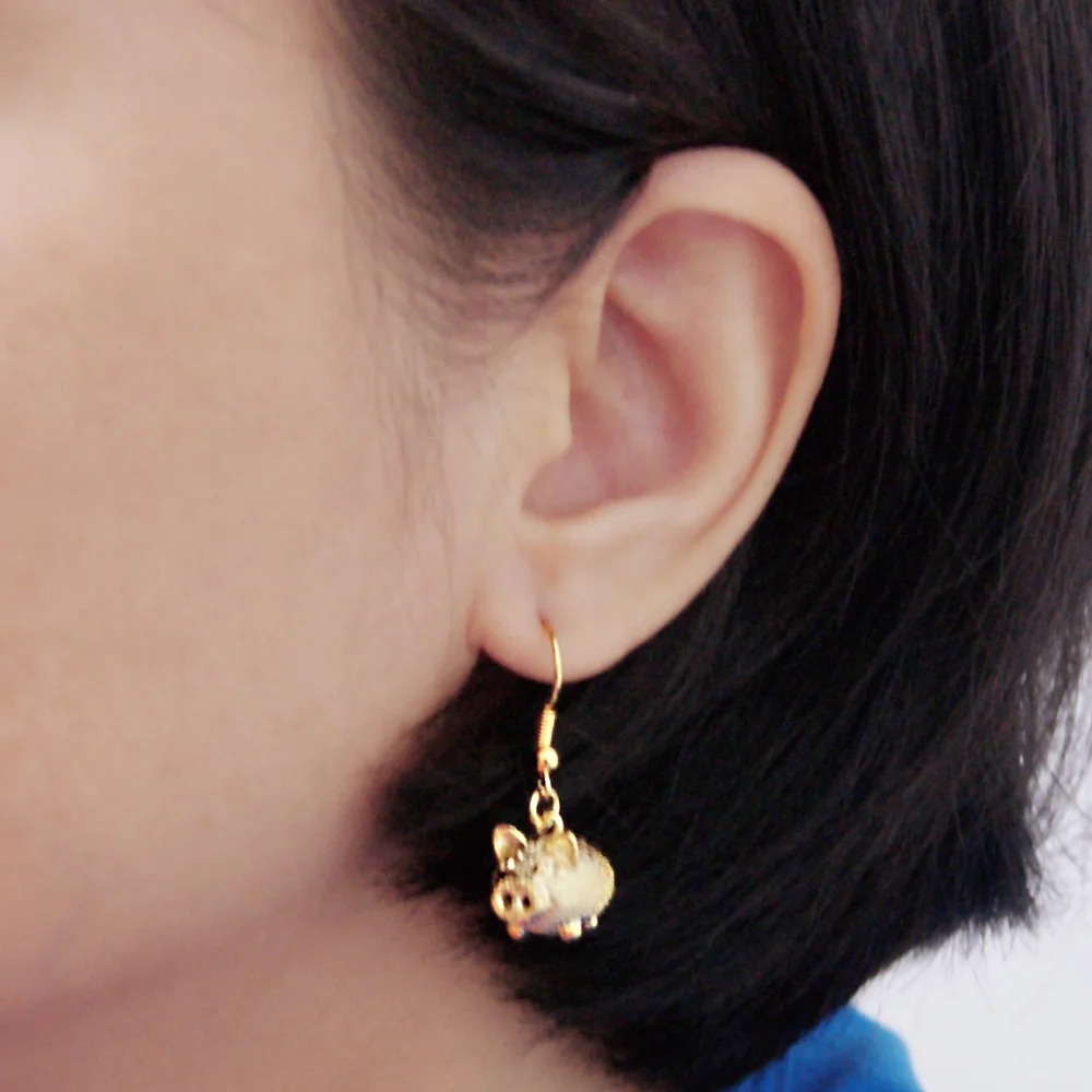 Серьги-подвески в виде китайской свиньи со знаками Зодиака для женщин модные