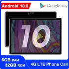 Новейший Android 10.0Q 4 аппарат не привязан к оператору сотовой связи функция звонка, 10 дюймовый планшет, PC, четыре ядра, Google Play, Wi-Fi, GPS и IPS android планшетный ПК 10 10,1 