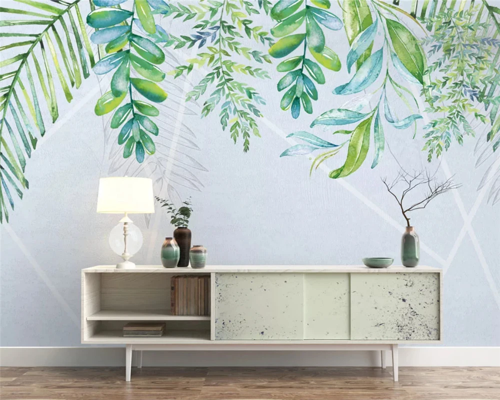 Beibehang оригинальные современные обои нордический простой маленький новый зеленый