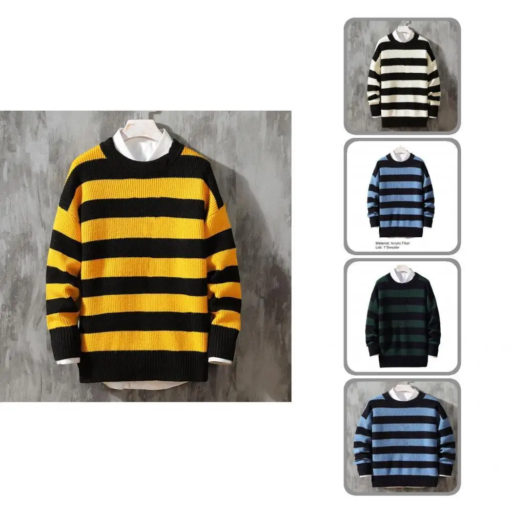 

Fabulous Fall Sweater Elastic Young Male Sweater Pullover Spring Sweater for Dating Sweater