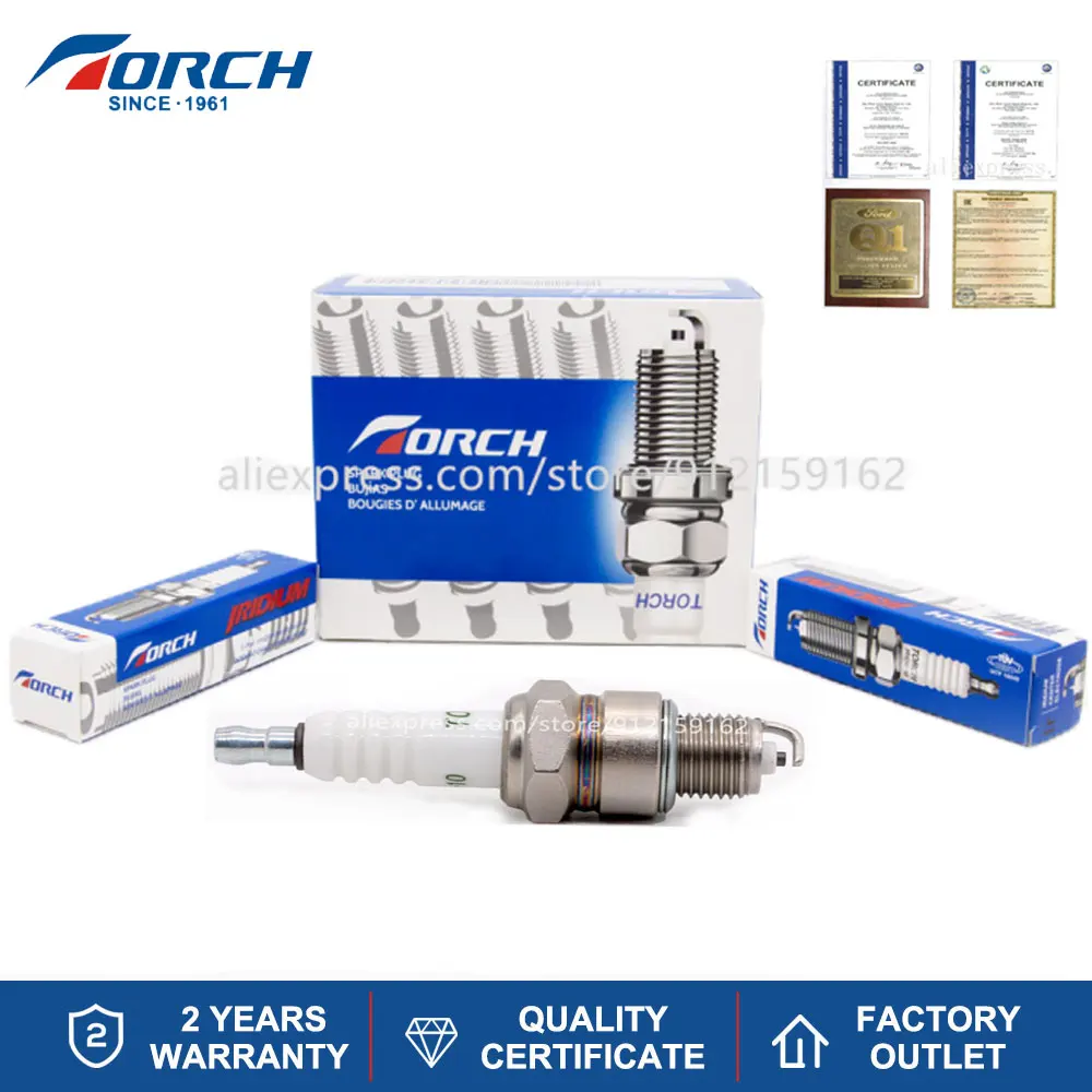 

Engine Spark Plug TORCH E7TC-10 Replacement for Candle BP7HS-10 Champion Stk 936 Brisk N14YC Denso W24FPU Auto Accessories