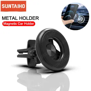 360 degree rotable magnetic car phone holder for phone in car gps universal air vent bracket magnetic holder phone accessories free global shipping