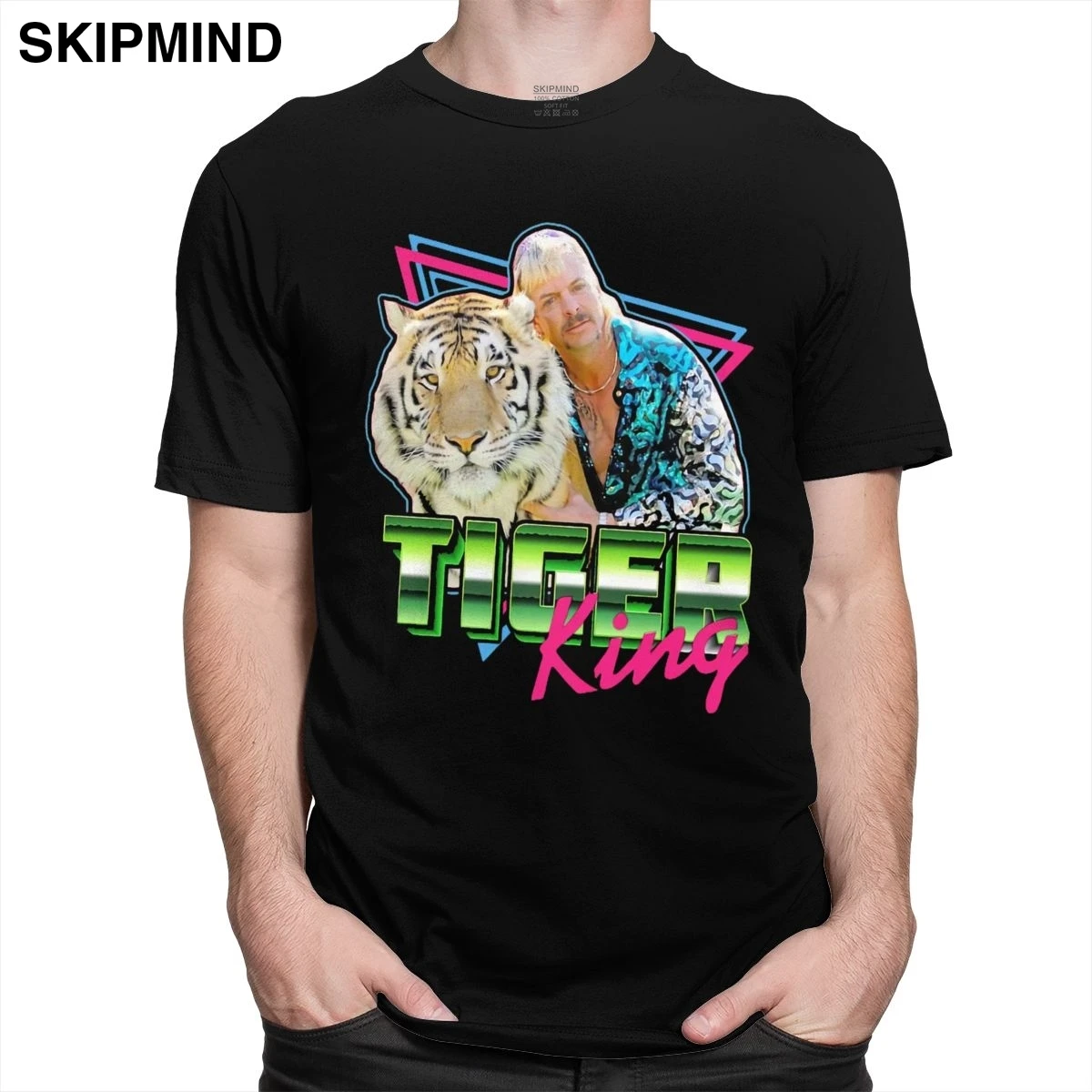 Забавные Джо экзотические Тигра футболка King для Для мужчин с короткими рукавами