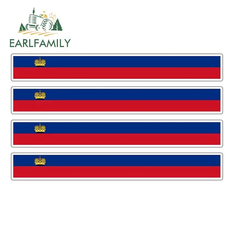 

EARLFAMILY 13 см x 1,7 см 4 шт. автомобильные полосы наклейка-флаг для мотогонок скейтборда переводная наклейка для тюнинга велосипеда Лихтенштейн а...