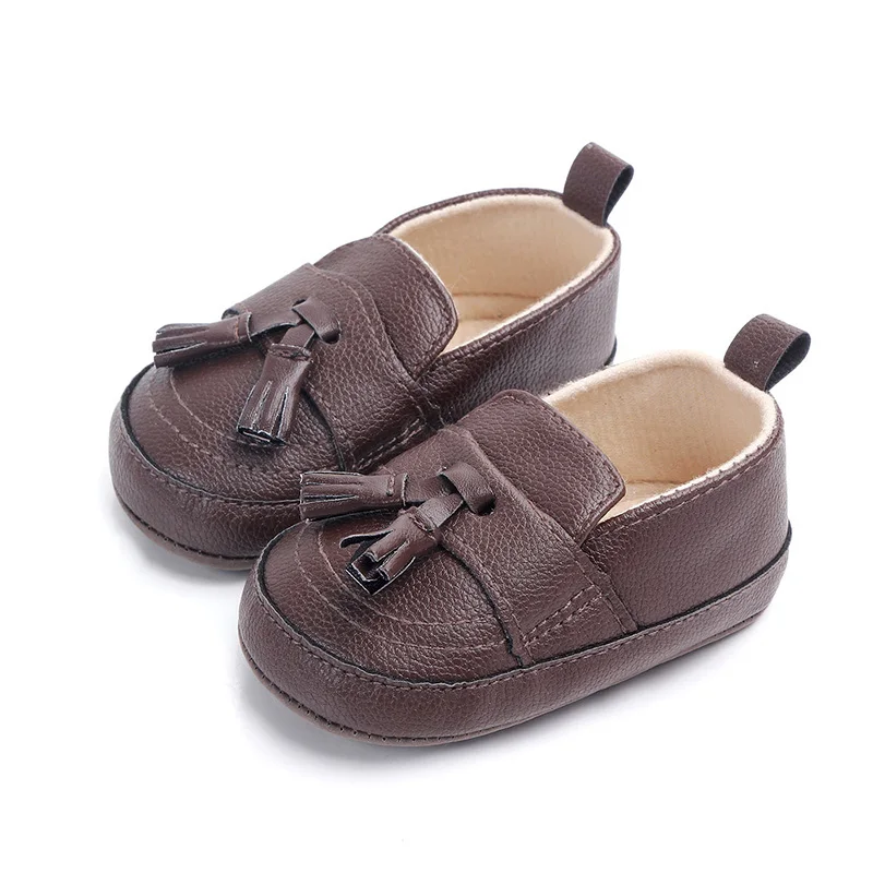 

Newborn baby pu leather shoes fashion fringe solid color baby boy shoes soft sole toddler infant shoes baby shoes girls 0-18M