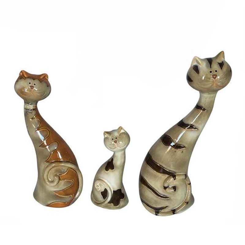 Керамические украшения милые вещи теплая семья три котята высокотемпературное
