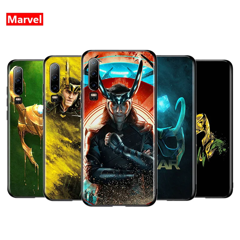 

Marvel Avengers Loki For Huawei P50 P40 P30 P20 P10 P9 P8 Lite E Mini Pro Plus 5G Soft Shell TPU Silicone Black Cover Phone Case