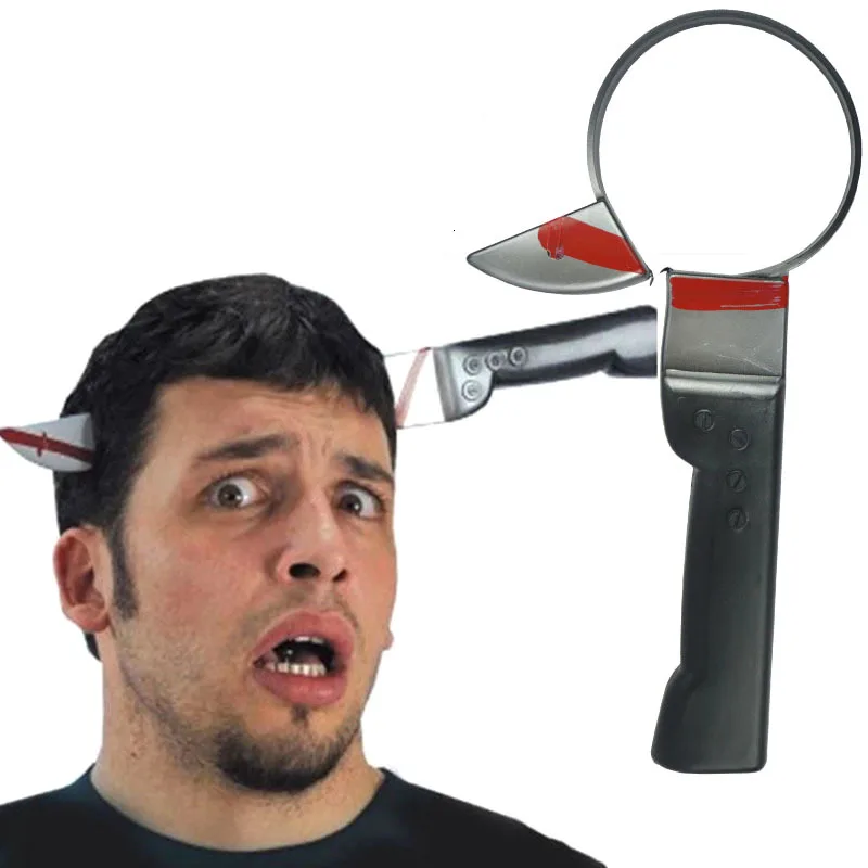 Ужас одежда Нож Хэллоуин Реквизит Trick Забавные террористов игрушки для Хэллоуина