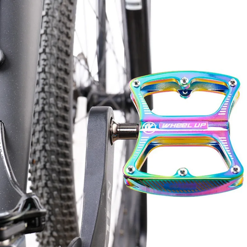 

MTB Bicycle Pedals Ultralight Aluminum Alloy Electroplating Colorful Foot Platform Cycling Non-Slip Sealed Bearing Bike Parts