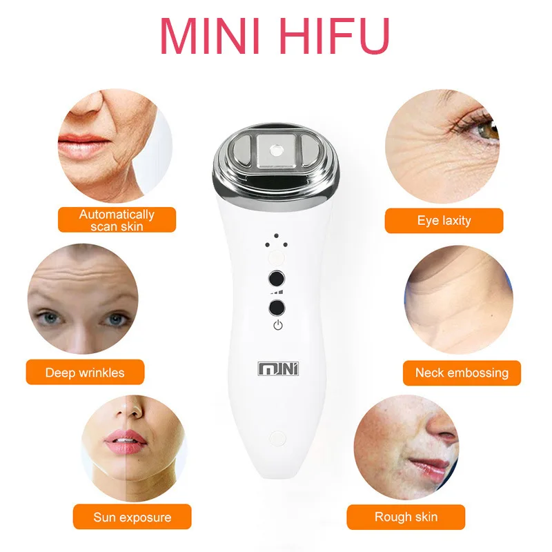 Goedkoop Rf Radio Frequentie Gezicht Lifting Apparaat Huidverstrakking Mini Hifu Rimpel Verwijderen Ultrasone Led Facial Massage Schoonheid Machine