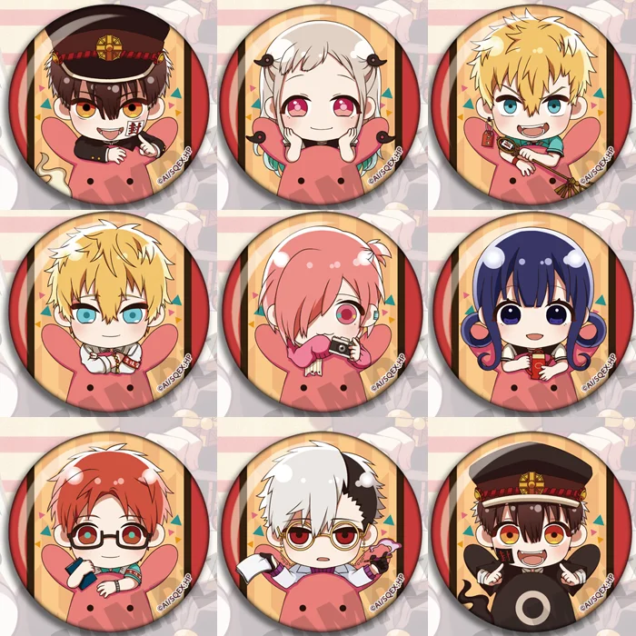 

Anime Toilet-bound Hanako-kun Yashiro Nene Metal Figure 58mm Badge Round Brooch Pin Gifts 9060 Kids Collection Toy