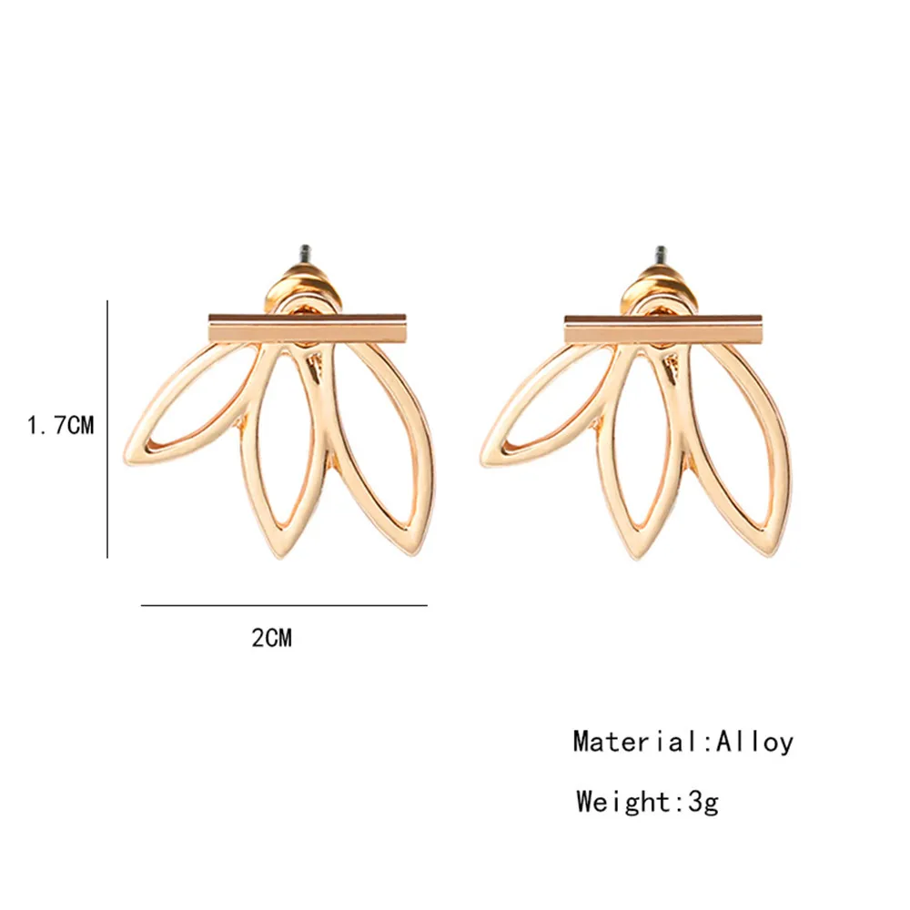Серьги-гвоздики женские в форме цветка лотоса а193 | Украшения и аксессуары