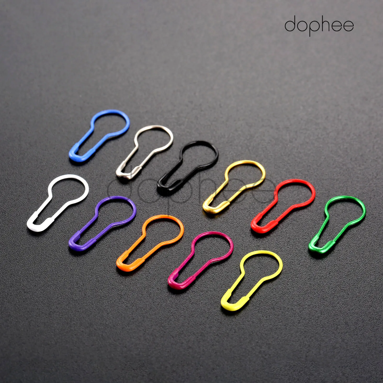 Dophee 100 шт. цветные металлические зажимы держатель для вязания защитные булавки