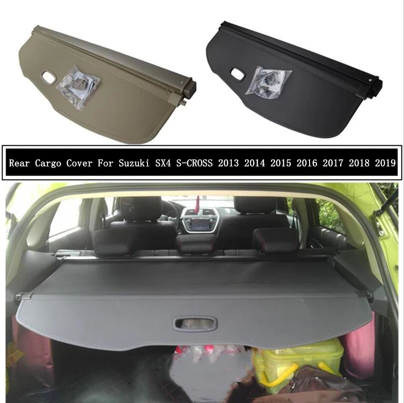 Rear Cargo Cover For Suzuki SX4 S-CROSS 2013 2014 2015 2016 2017 2018 2019 Partition Curtain Screen Shade Trunk Security Shield