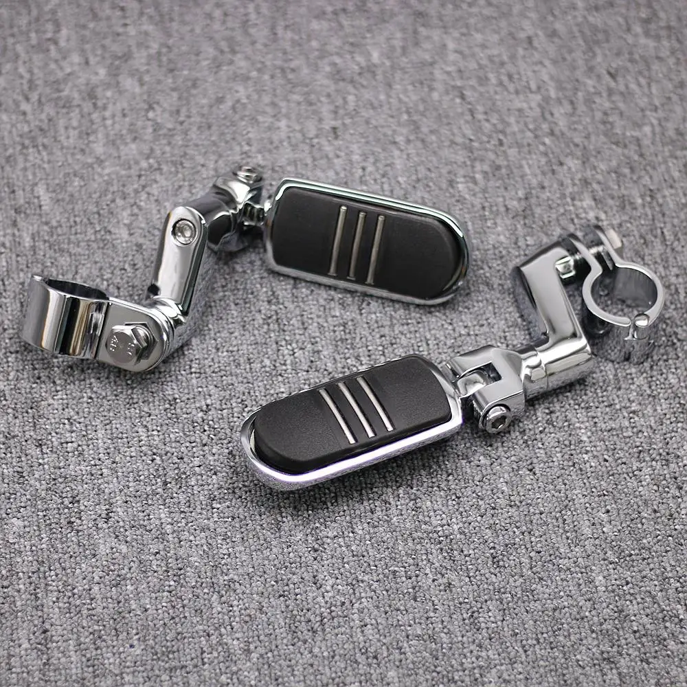 

Motorcycle Dually Highway Clamp 1" Foot Pegs Footrest For Yamaha Suzuki Kawasaki VN800 Harley Sportster Honda GoldWing GL1800