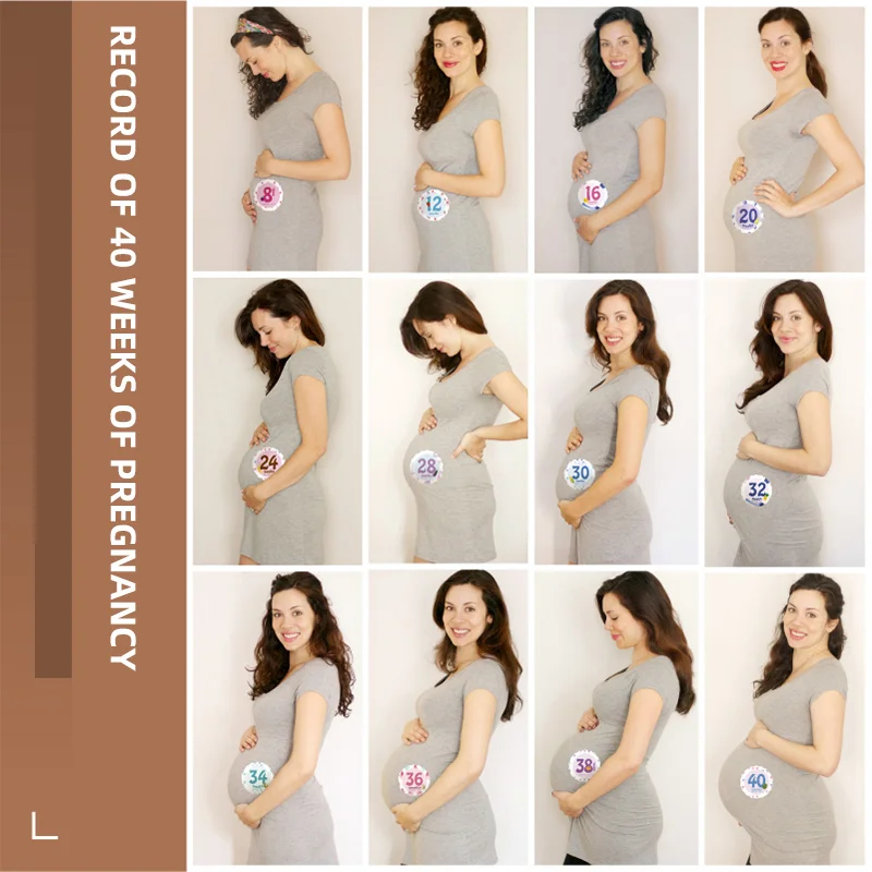 

Free shipping stickers Belly Stickers Cute Photography Props Woman Pregnant Smiling Face Mum Maternity Accessories