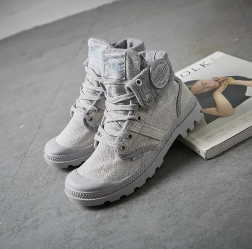 Модные высокие кроссовки парусиновая обувь женская повседневная цвет белый