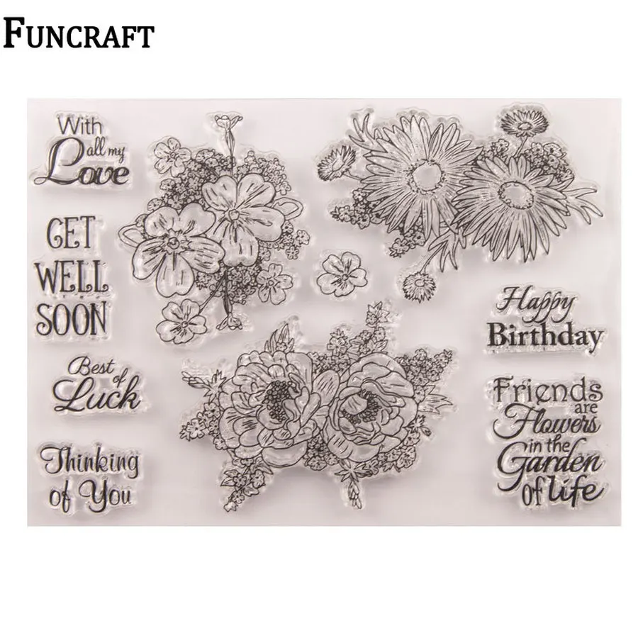 Красивый Цветущий цветок листья друг любовь благодарение вас письма прозрачные