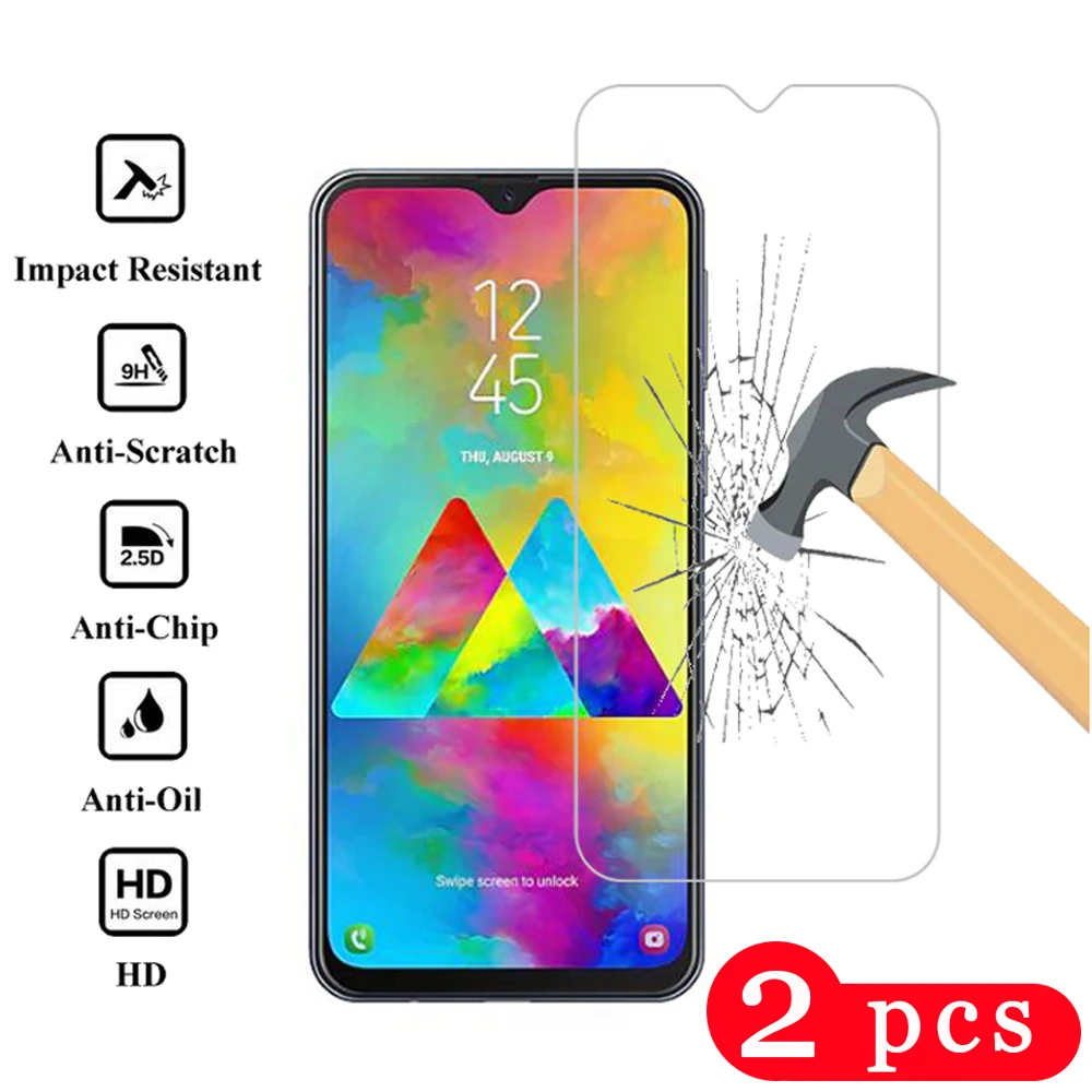 

2Pcs 9H protective film for samsung galaxy M30 M20 M10 M30s tempered glass phone screen protector HD on the glass smartphone