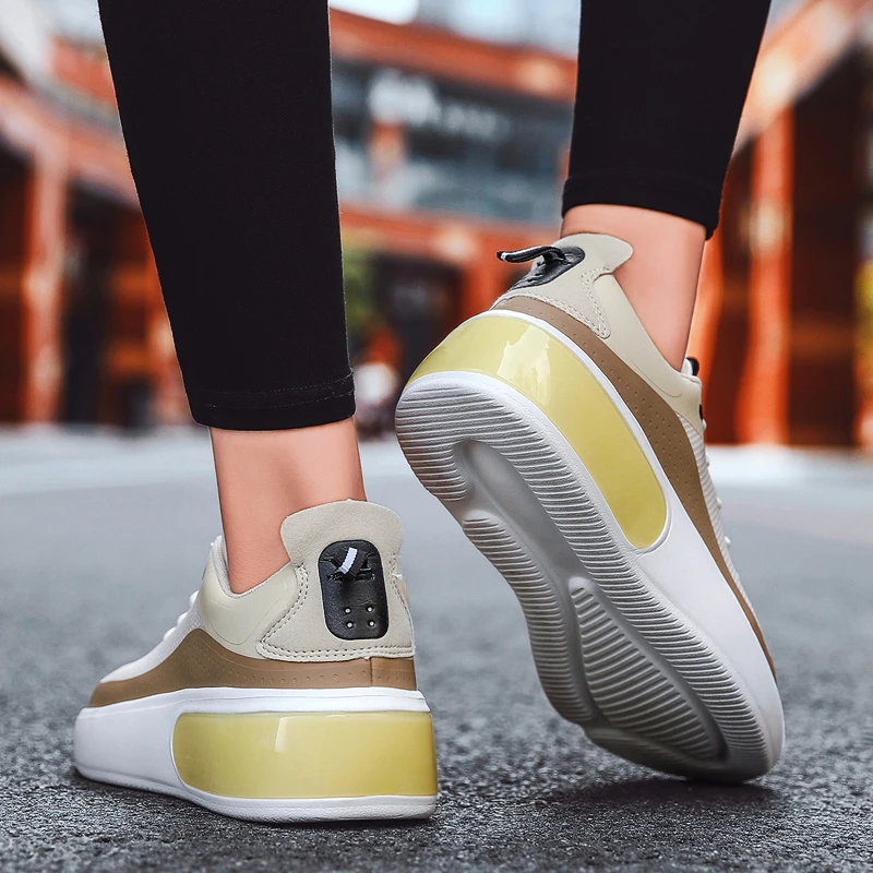 

6 CM Height Increasing Women Running Shoes Winter Black Sneakers Outdoor Sport Shoes High Heel Athletic Shoes Cushioning Shoes